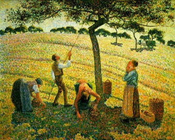Camille Pissarro Painting - Recogida de manzanas en Eragny sur Epte 1888 Camille Pissarro